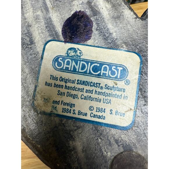 Sandicast Black‎ Labrador Sandra Blue 1984 Vintage Dog Pet Statue Lab Sculpture - Picture 11 of 12